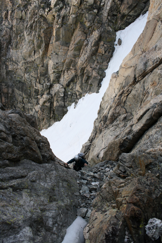 Climbing Turret Peak