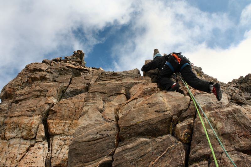 Ridge above crux